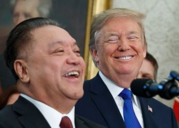 Hok Tan and president Trump