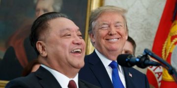 Hok Tan and president Trump