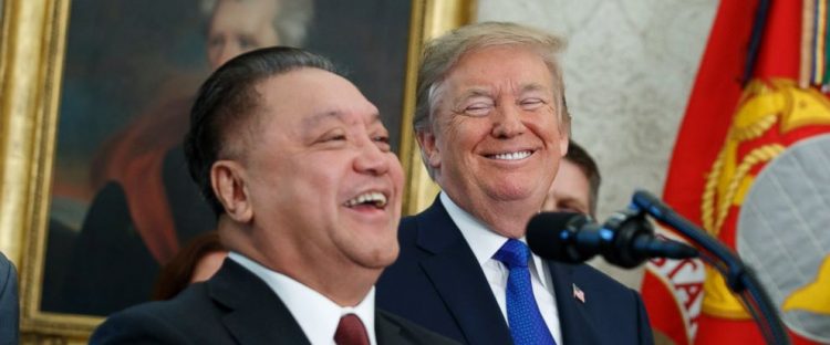 Hok Tan and president Trump