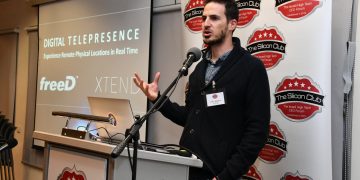 מנכ"ל Xtend אביב שפירא במפגש הסיליקון קלאב, 30 בדצמבר 2019. צילום: שמואל אוסטר