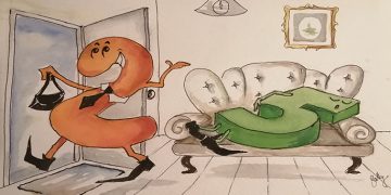 חמישה ימים בבית, יומיים בעבודה. איורים: סאלי נווה, באדיבות דוברות מכון ויצמן