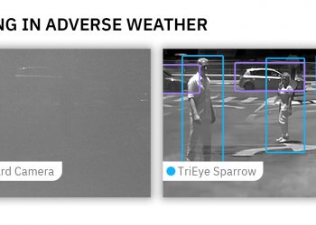 המחשת פעולת המצלמה של TriEye בחושך. צילום יחצ