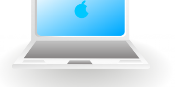 מחשב מק-בוק של אפל. המחשה: Image by Clker-Free-Vector-Images from Pixabay