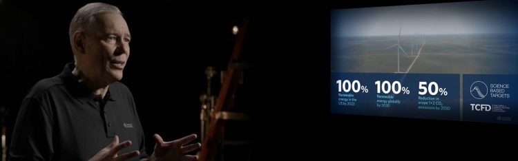 נשיא ומנכ"ל אפלייד מטיריאלס גארי דיקרסון מציג את תוכנית החבה לעבור לאנרגיה ירוקה בכנס הוירטואלי סמיקון ווסט. צילום יחצ