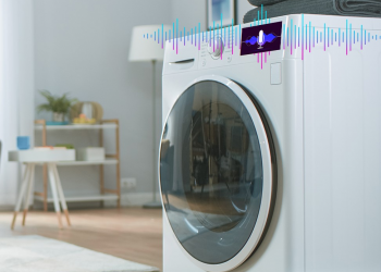 מכונת כביסה חכמה המבוססת על בקרים שמוטמע בהם מהדר לימוד מכונה Glow. צילום יחצ, NXP