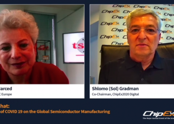 נשיאת TSMC אירופה מריה מרסד, ומנכ"ל ASG שלמה גרדמן בכנס ChipEx2020 Digital. צילום מסך