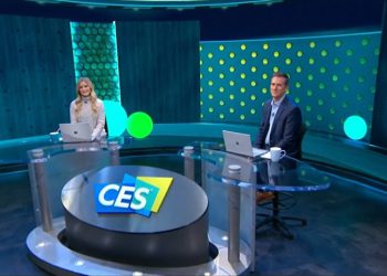 האולפן הוירטואלי של תערוכת CES 2021 הדיגיטלית. צילום מסך