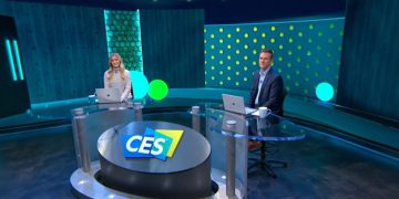 האולפן הוירטואלי של תערוכת CES 2021 הדיגיטלית. צילום מסך