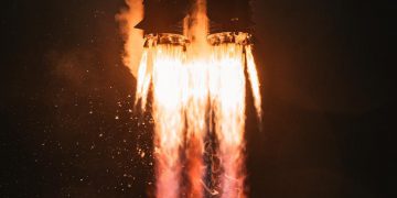 שיגור משגר סויוז ב-22/3/21 ובו בין היתר שלושת לווייני אדליס-סמסון של הטכניון. צילום: GK LOUNCH SERVICES