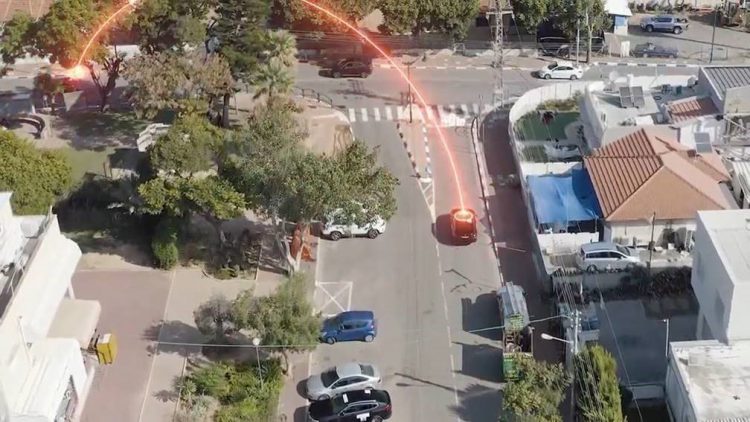 המחשת פעולת מערכות ה-V2X של אוטוטוקס. צילום יחצ