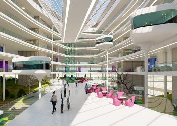 המבנה המתוכן של אינטל בחיפה. איור: יחצ אינטל