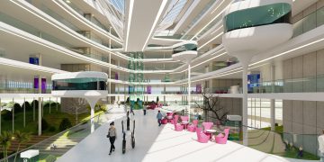 המבנה המתוכן של אינטל בחיפה. איור: יחצ אינטל