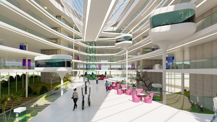 המבנה המתוכן של אינטל בחיפה. איור: יחצ אינטל