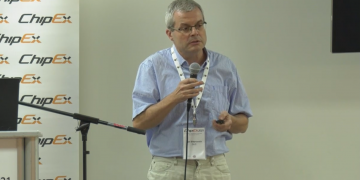 ד"ר איגור אלקנוביץ', CTO של חברת GUC, בכנס ChipEx2021, צילום מסך