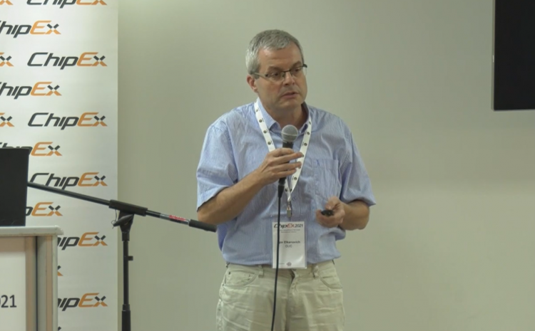 ד"ר איגור אלקנוביץ', CTO של חברת GUC, בכנס ChipEx2021, צילום מסך