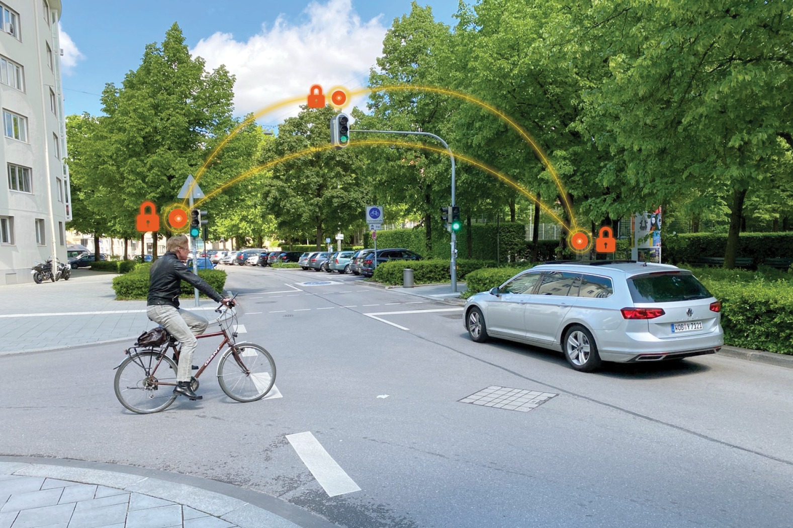 אוטוטוקס תשיק במינכן פלטפורמה למניעת תאונות בצמתים של אופניים וקורקינטים המכונה זוז (ZOOZ). צילום יחצ