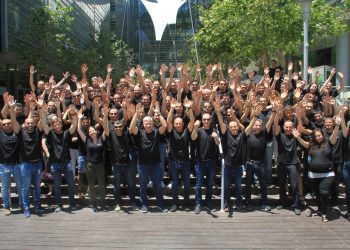 עובדי סלנו בישראל בעקבות רכישתה בידי רנסאס. צילום: אסנת קרסננסקי