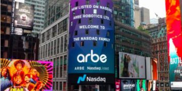 ארבה החלה להיסחר בנאסד"ק - שילוט בטיימס סקוור. צילום יחצ