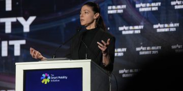 שרת התחבורה מרב מיכאלי בכנס התחבורה החכמה 2021. ריפליי הפקות צילום, הרמון אזריפר