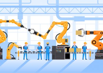 שילוב בני אדם ורובוטים במפעל. אילוסטרציה: depositphotos.com