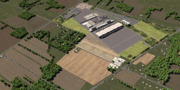 הדמיה של אתר הייצור שאינטל בונה באוהיו. צילום יחצ