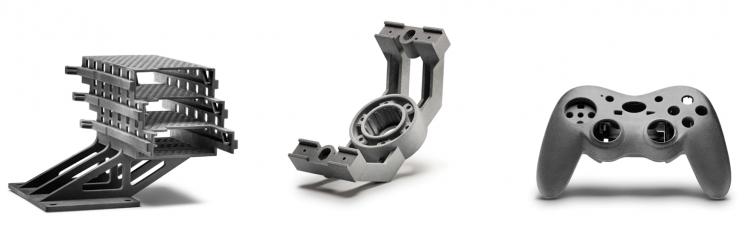 דוגמאות לחלקים שיוצרו במדפסת H350 של סטרטסיס. צילום: יח"צ