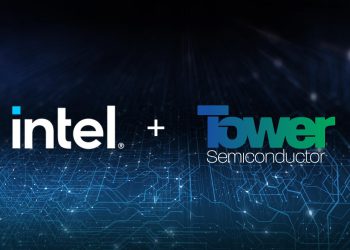 הלוגואים של אינטל וטאואר. לרכוש אי אפשר אבל לשתף פעולה בפוטוניקת סילקון אפשר. באדיבות אינטל