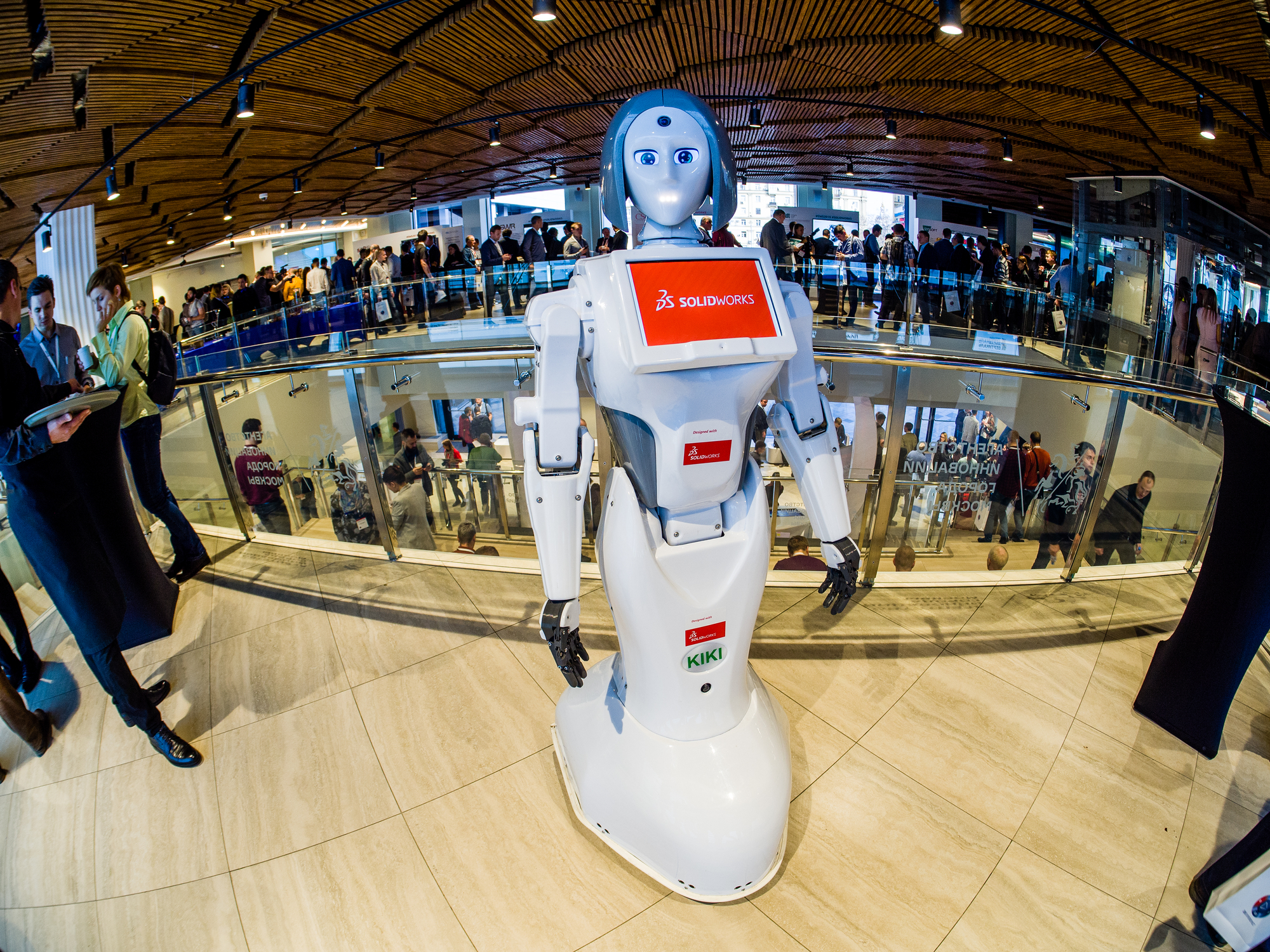 רובוט מארח בביתן סולידוורקס בכנס ברוסיה 2019. אילוסטרציה: depositphotos.com
