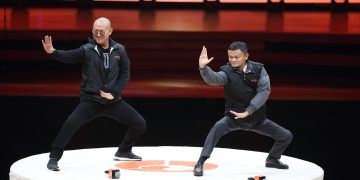 ג'ק מא, מנכ"ל עליבאבא (מימין) מדגים אמנויות לחימה סיניות ביחד עם השחקן ג'ט לי. אילוסטרציה: depositphotos.com