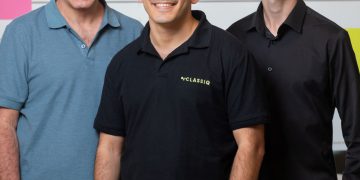 מייסדי Classiq משמאל לימין - ד"ר יהודה נוה, אמיר נוה, ניר מינרבי. צילום - אייל טואג