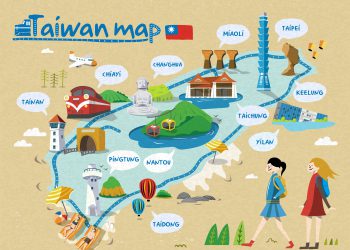 מפת טאיוואן. אילוסטרציה: depositphotos.com