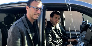 מנכ"ל ארבה קובי מרנקו (משמאל) בכנס CES 2019. צילום: אבי בליזובסקי