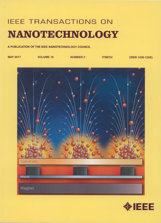 עמוד שער של כתב העת IEEE Transaction on Nanotechnology בו התפרסם המאמר. באדיבות ד"ר עמוס בר-דעה, HIT