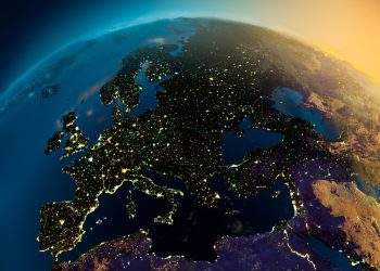 יבשת אירופה בלילה מהחלל. אילוסטרציה: depositphotos.com