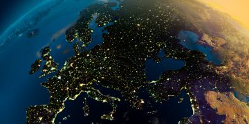 יבשת אירופה בלילה מהחלל. אילוסטרציה: depositphotos.com