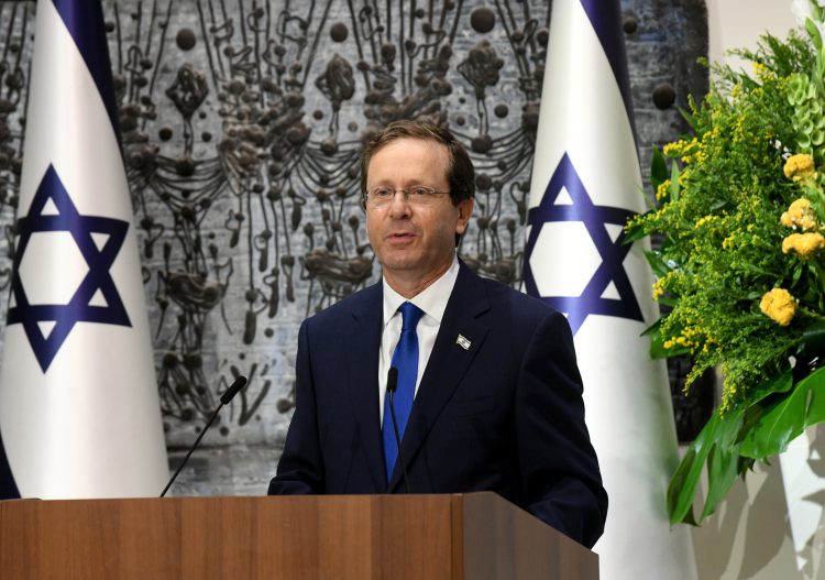President Yitzhak Herzog at the President's House. archives. Photo: Amos Ben Gershom, Attorney General