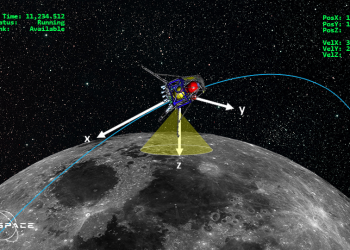 סימולציה של Sim.Space לחללית בראשית2. צילום יחצ