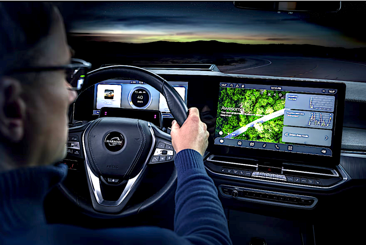 מערכת חישת ערנות הנהג של הרמן שפותחה בישראל והוצגה בכנס CES=2023