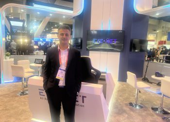 מנכ"ל EYENET דרור אלבז בכנס CES 2023 בלאס וגאס. צילום: אבי בליזבסקי