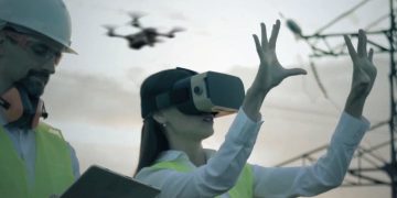 מערכת ההפעלה לרחפנים ורובטים של אסטנד בפעולת מיפוי כבלי חשמל. צילום יחצ