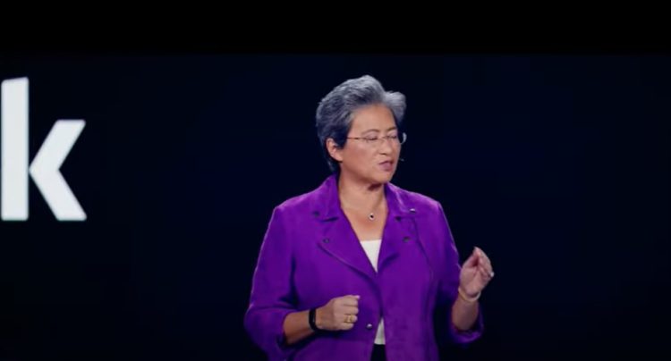 מנכ"לית AMD ליסה סו בהרצאה בכנס CES 2023 בלאס וגאס. צילום מסך