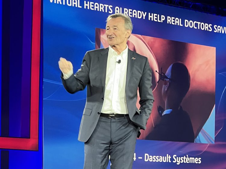 יו"ר ומנכ"ל דאסו סיסטמס ברנרד שארלה באירוע 3DEXPERIENCE WORLD 2023 בנאשוויל. צילום: אבי בליזובסקי