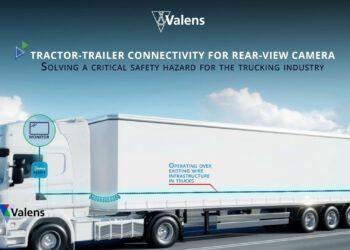 חיישני ראות לאחור לרכב כבד. איור יחצ, ולנס