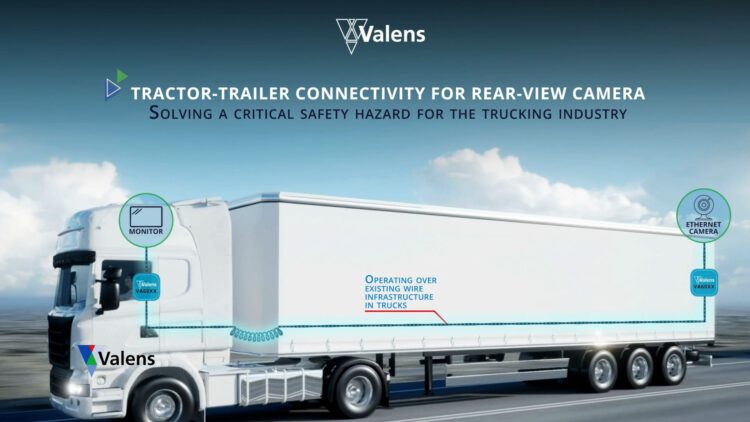 חיישני ראות לאחור לרכב כבד. איור יחצ, ולנס