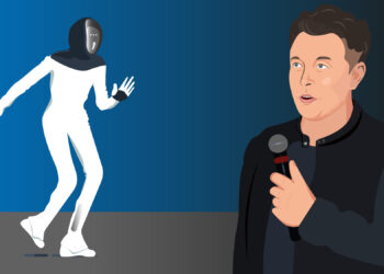 אילון מאסק בהכרזת הרובוט של טסלה, אוגוסט 2021. אילוסטרציה: depositphotos.com