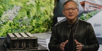 מנכ"ל אנבידיה ג'נסן הואנג באירוע ה-GTC של אנבידיה, מרץ 2023. צילום יחצ