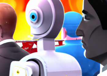 רובוטים יחליפו את העובדים. איור שנעשה בעזרת DALEE-2. רעיונות: אבי בליזובסקי