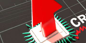 זינוק בשוק השבבים. איור באמצעות DALEE 2. הגדרות. אבי בליזובסקי