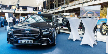 אחת המכוניות האוטונומיות שהוצגה בתערוכת AUTOSNENS 2023 בבריסל. צילום יחצ הכנס