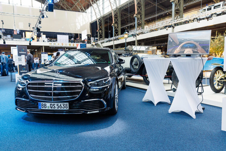 אחת המכוניות האוטונומיות שהוצגה בתערוכת AUTOSNENS 2023 בבריסל. צילום יחצ הכנס